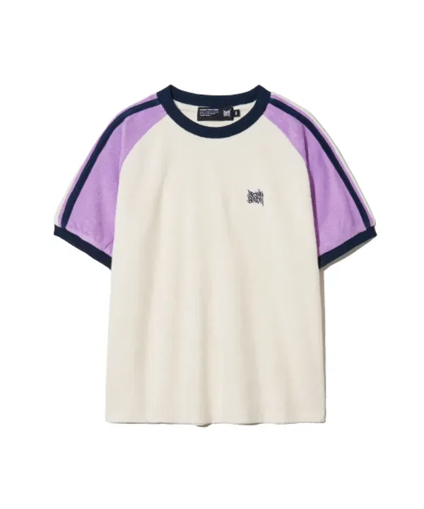Детская футболка с коротким рукавом, терри, Kids tag terry tee, BROWNBREATH, фиолетовый — фото 2