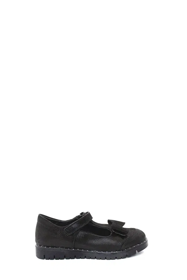 Детские повседневные туфли для девочек из сатина Ayakkabıhane, Black Satin — фото 3