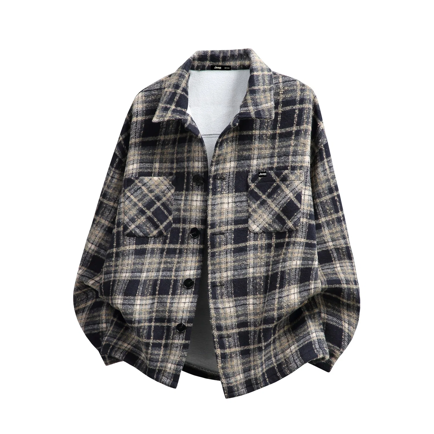 Детская рубашка с воротником Jeep Leisure Collection, Black Plaid