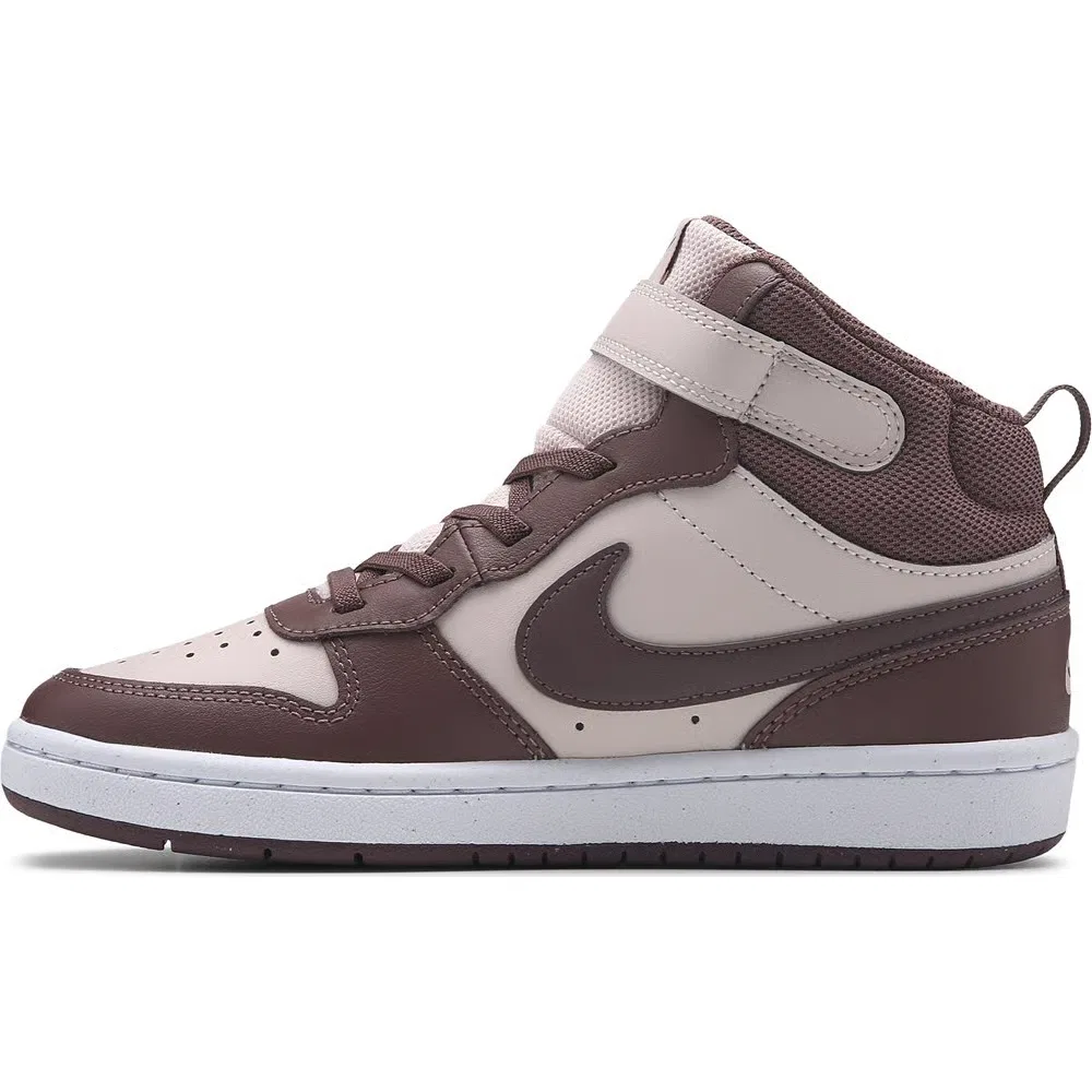Детские высокие кроссовки Court Borough Mid 2 Nike, Chocolate/White — фото 3