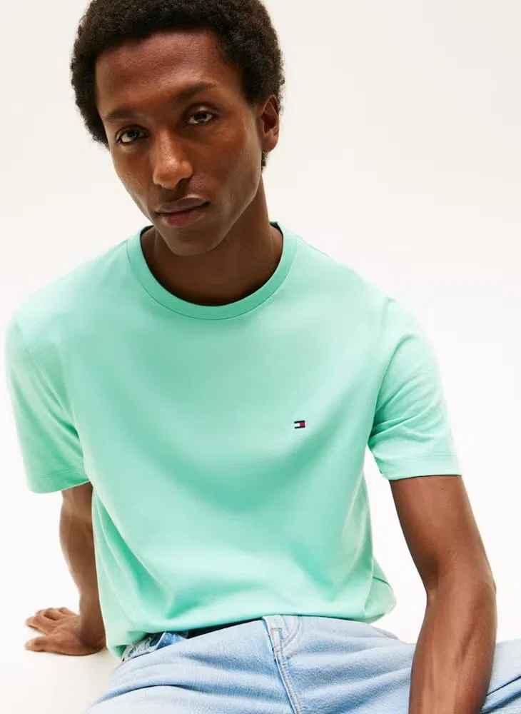 Футболка с вышивкой флага Tommy Hilfiger, бирюзовый — фото 3