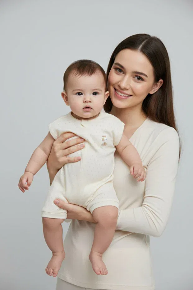 Детский комбинезон для мальчиков хлопковый Caramell, Beige — фото 4