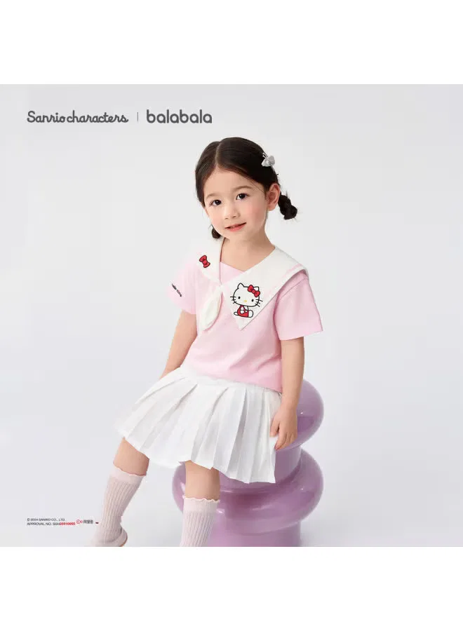 Комплект одежды с принтом Hello Kitty из двух предметов 2025 Balabala, розовый — фото 2