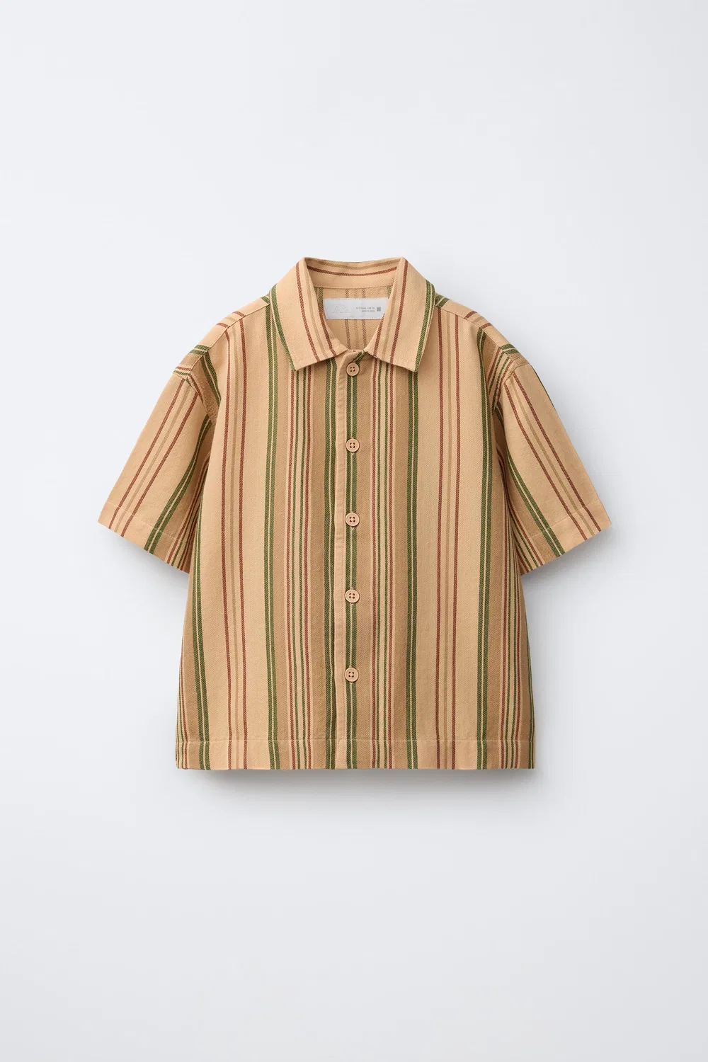 Полосатая деревенская рубашка ZARA, Orange