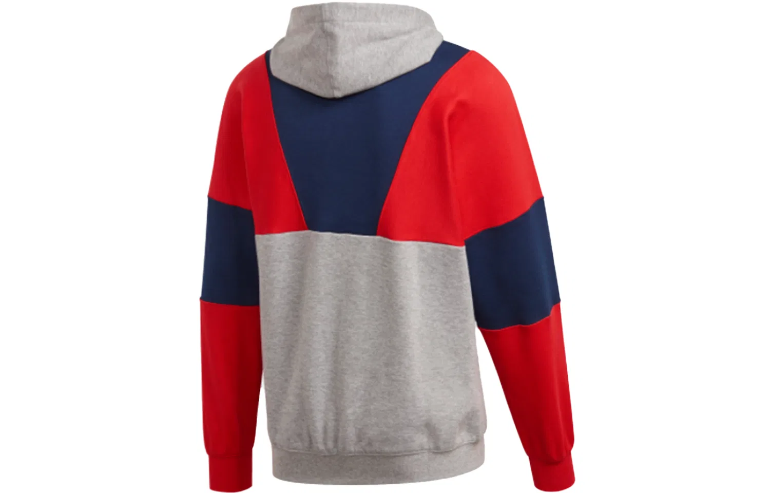 Мужская толстовка с капюшоном и цветовыми блоками Adidas Originals, Gray Red Blue — фото 2