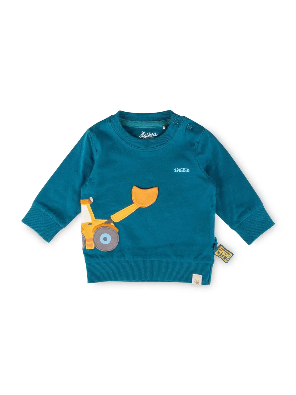 Рубашка Sigikid Langarmshirt Blue & Bright цвета Бетон