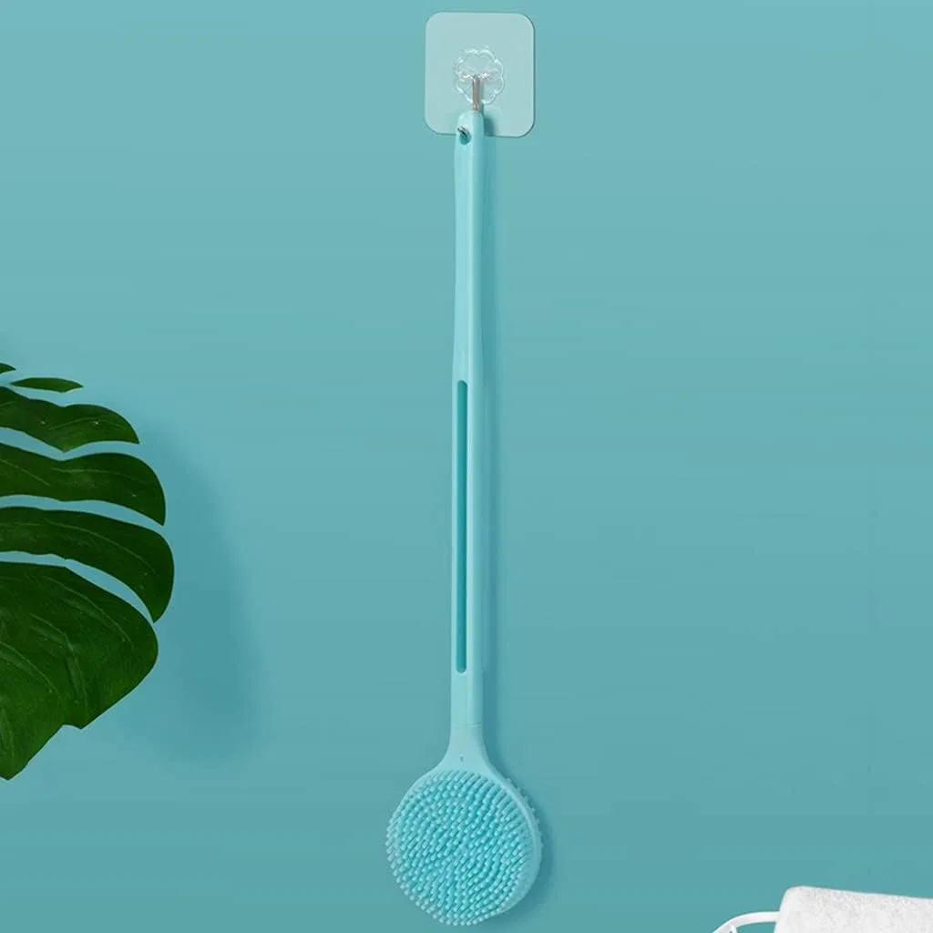 Щетка для тела двусторонняя, Silicone Nylon, 15x3.1 дюймов, Синий Generic — фото 3