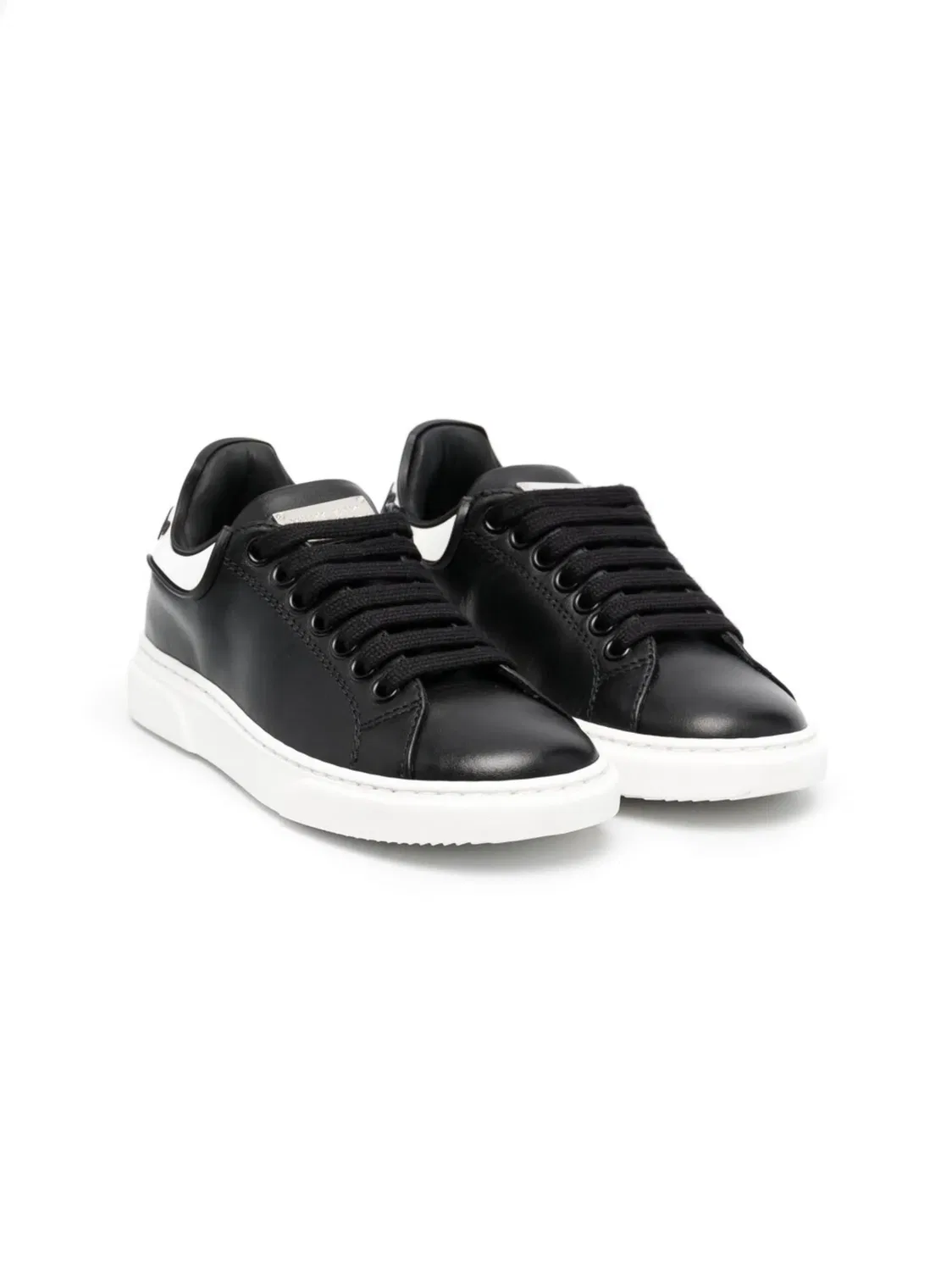Детские кожаные кроссовки Philipp Plein, черный