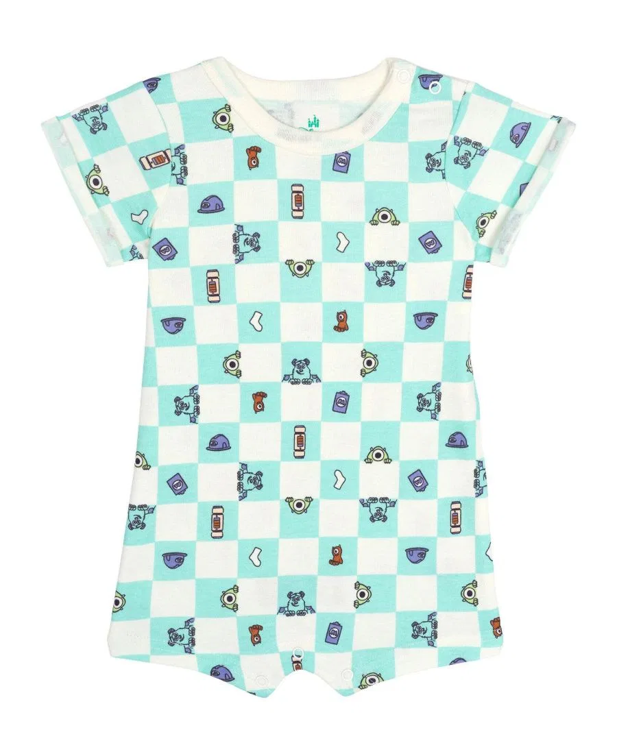 Комплект из боди-комбинезона с коротким рукавом и панамки Monsters Inc., Teal — фото 3