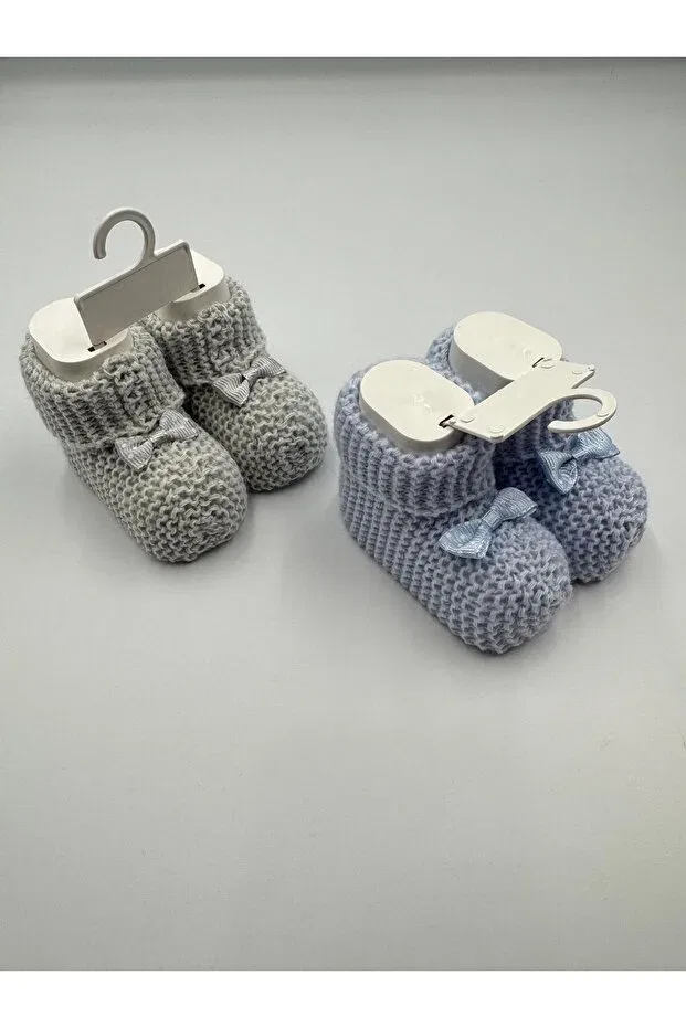 Детские вязаные пинетки для новорожденных из переработанного хлопка Şatilli Handmade, Multicolor — фото 4