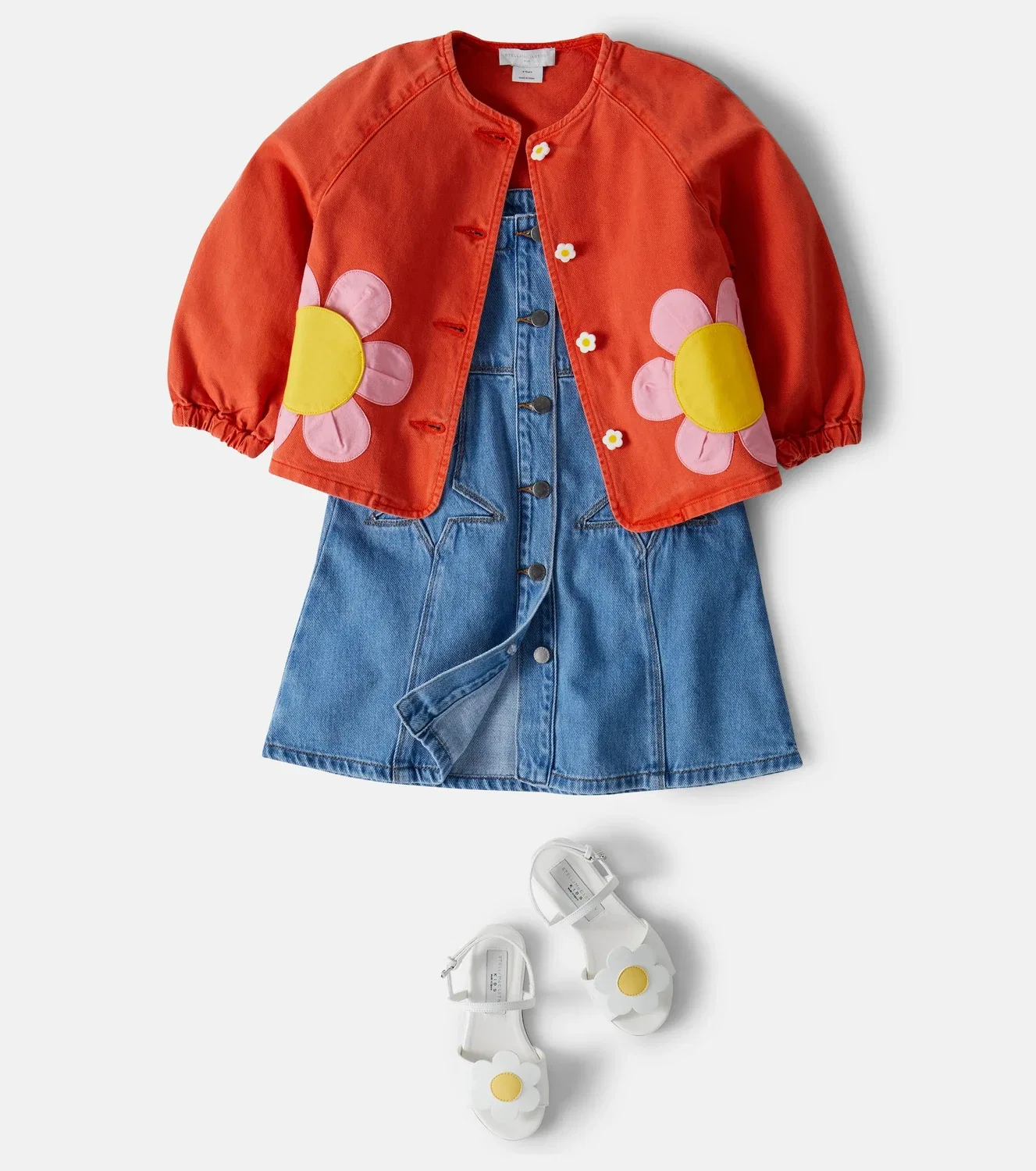 Платье из денима Stella Mccartney Kids, синий — фото 2