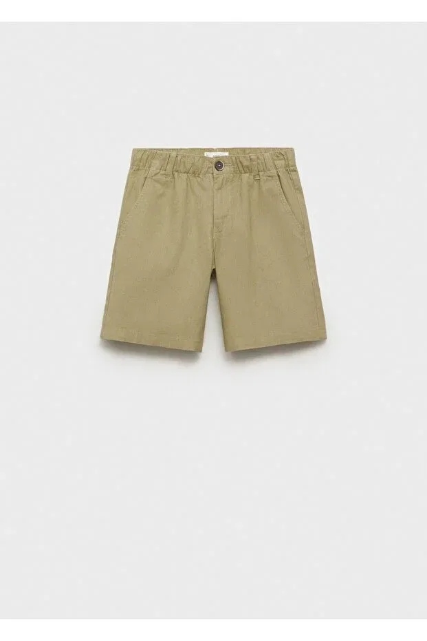 Детские шорты для мальчиков хлопковые Mango Kids, Khaki