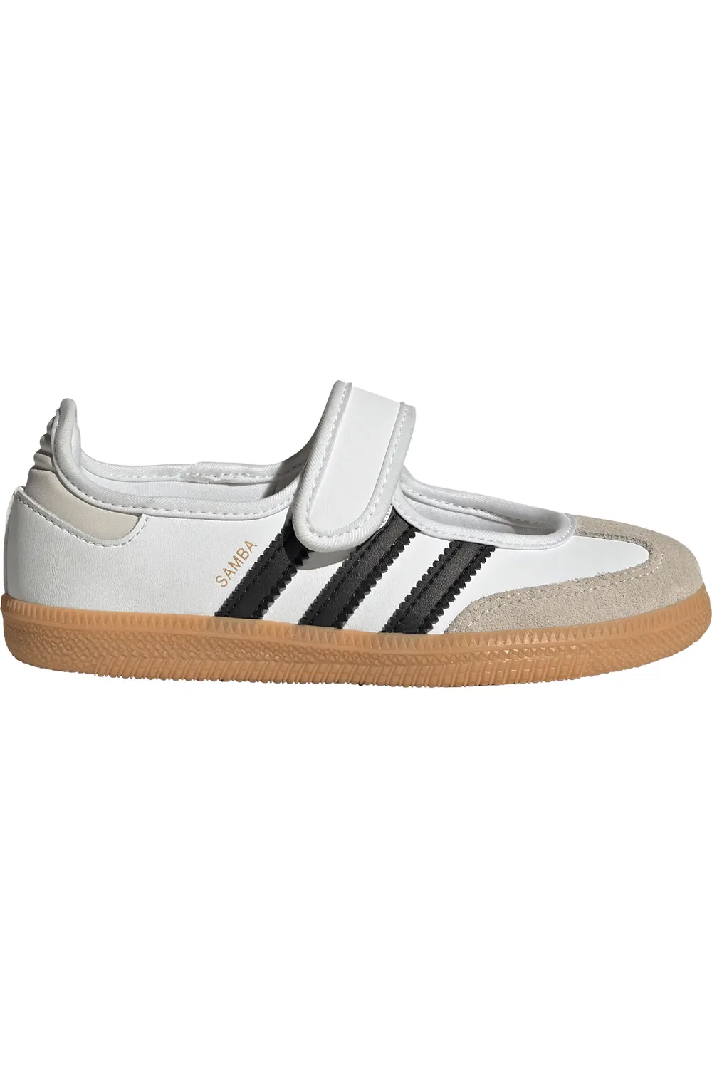 Детские кеды с ремешком Mary Jane Samba adidas, Ftwwht/Cbl — фото 3
