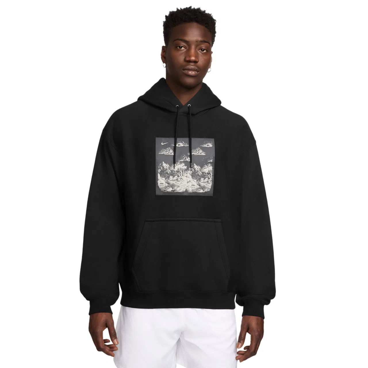 Мужское худи NL Solo Swoosh Pullover Nike, цвет Grey/Black