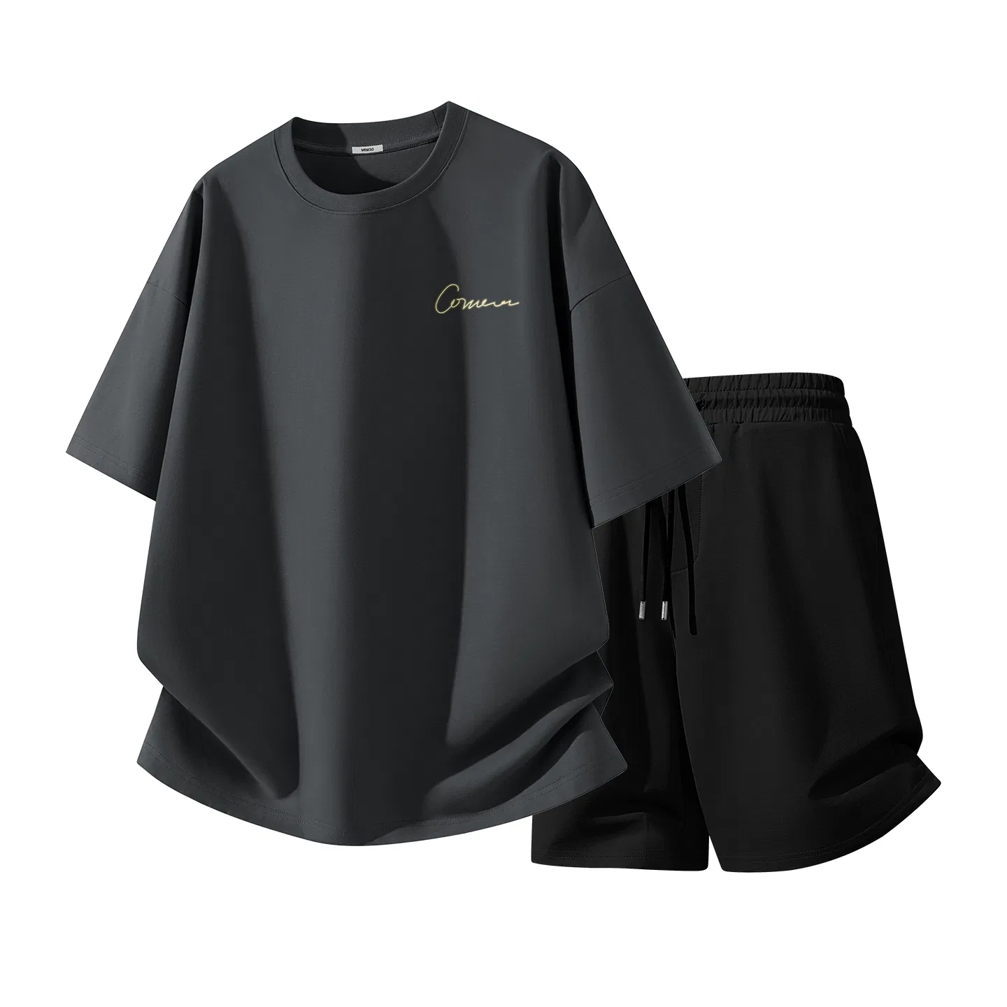 Детский спортивный комплект хлопковый MINISO, Dark Gray Black