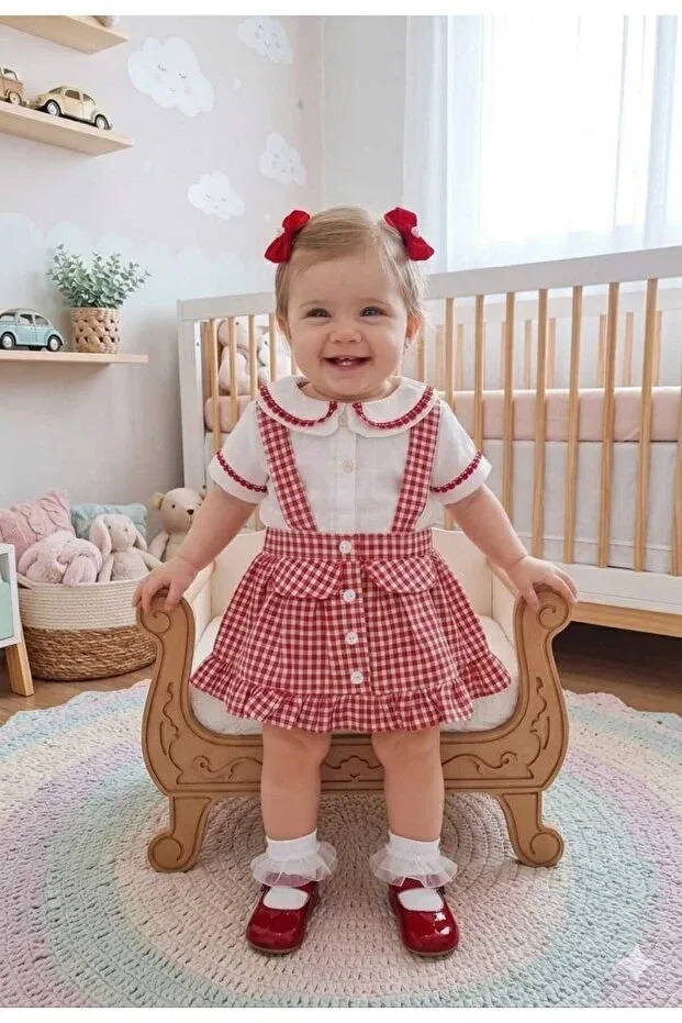 Детский комбинезон с принтом Masalbebek_Tr, Red