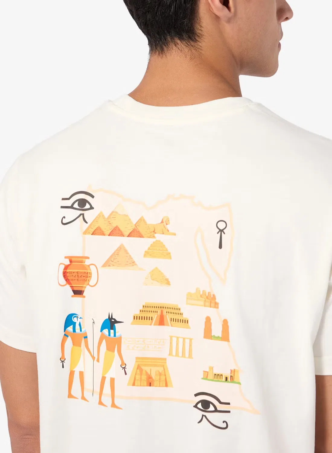 Футболка с принтом Egypt landmark Adidas, белый — фото 3