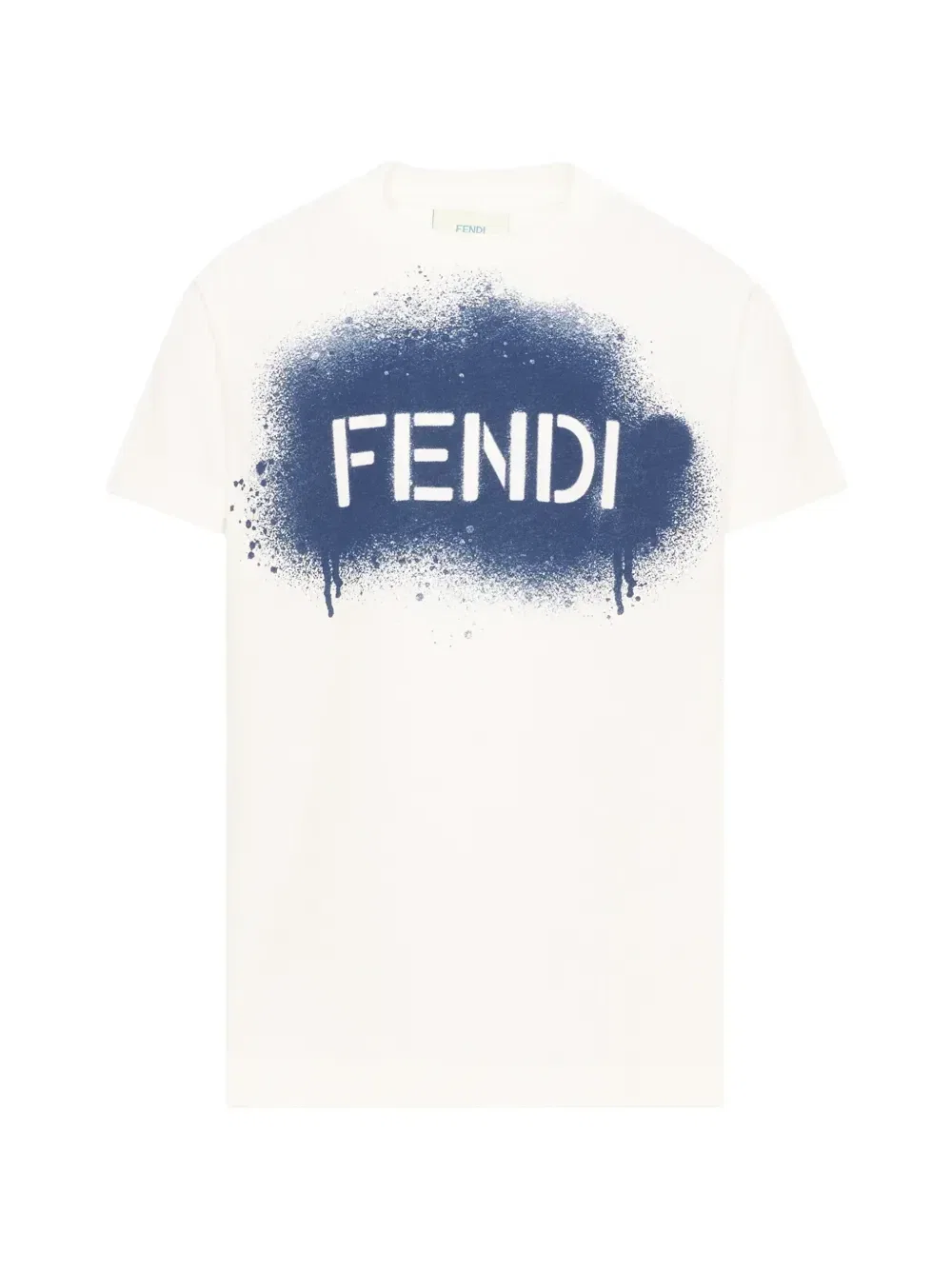 Футболка с логотипом с эффектом спрея Fendi Kids, белый