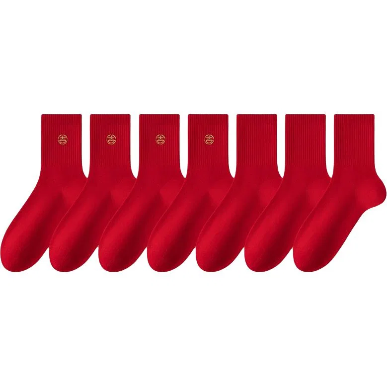 Детские носки хлопковые Cotton Gene, 4 Lucky+3 China Red