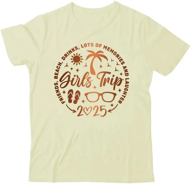 Унисекс футболка с принтом Girls Trip 2025, Creamy Yellow