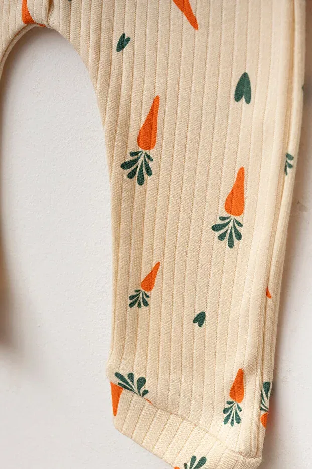 Детское боди-комбинезон без рукавов Baby carrot Yukobaby Bebeğiniz Için En Doğalı, Beige — фото 3