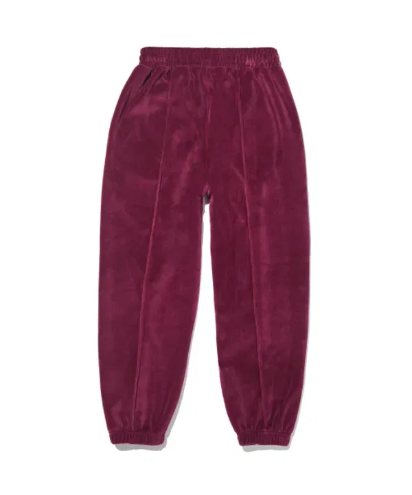 Детские джоггеры из велюра, Kids velour pants, Brownbreath Kids, вишневый — фото 3
