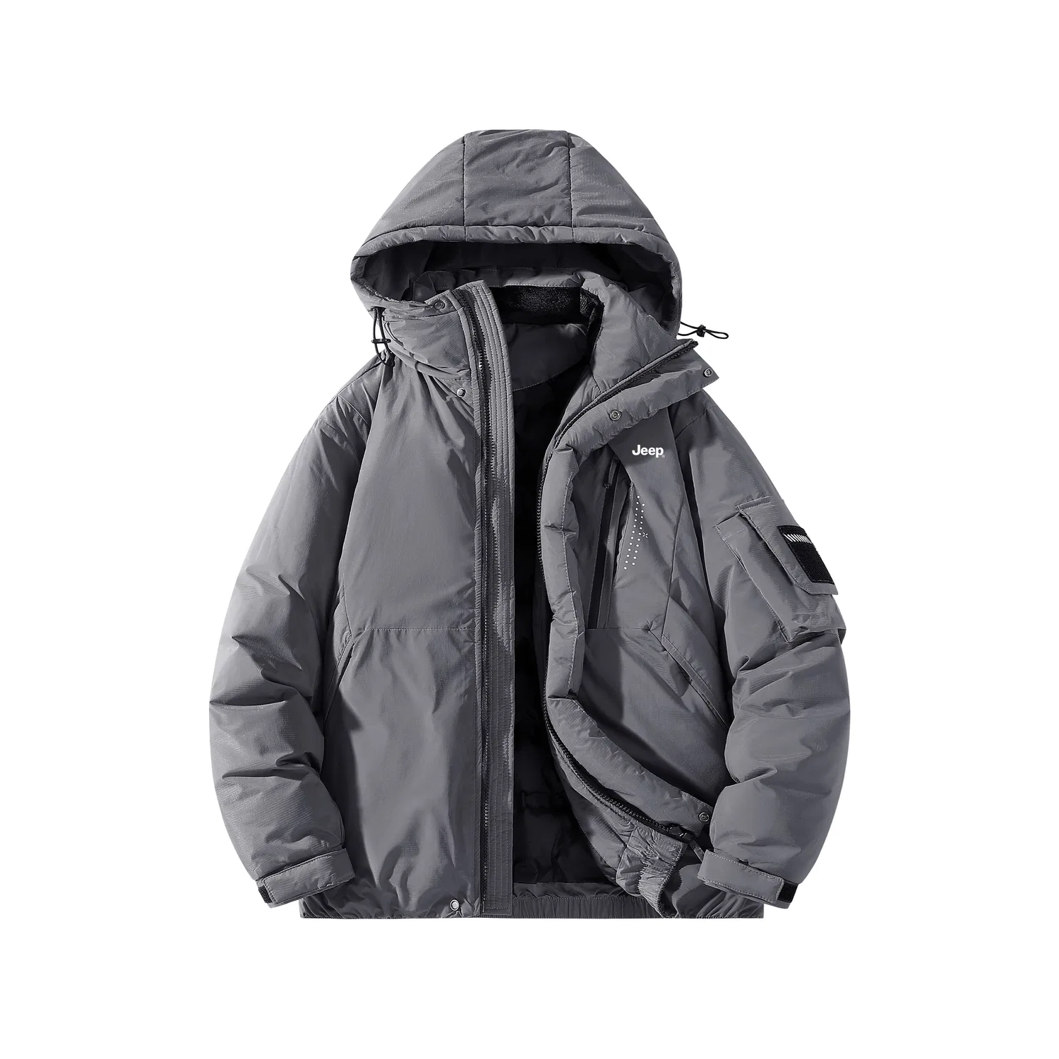 Детский пуховик с капюшоном Jeep Outdoor Lifestyle, цвет Matte Grey