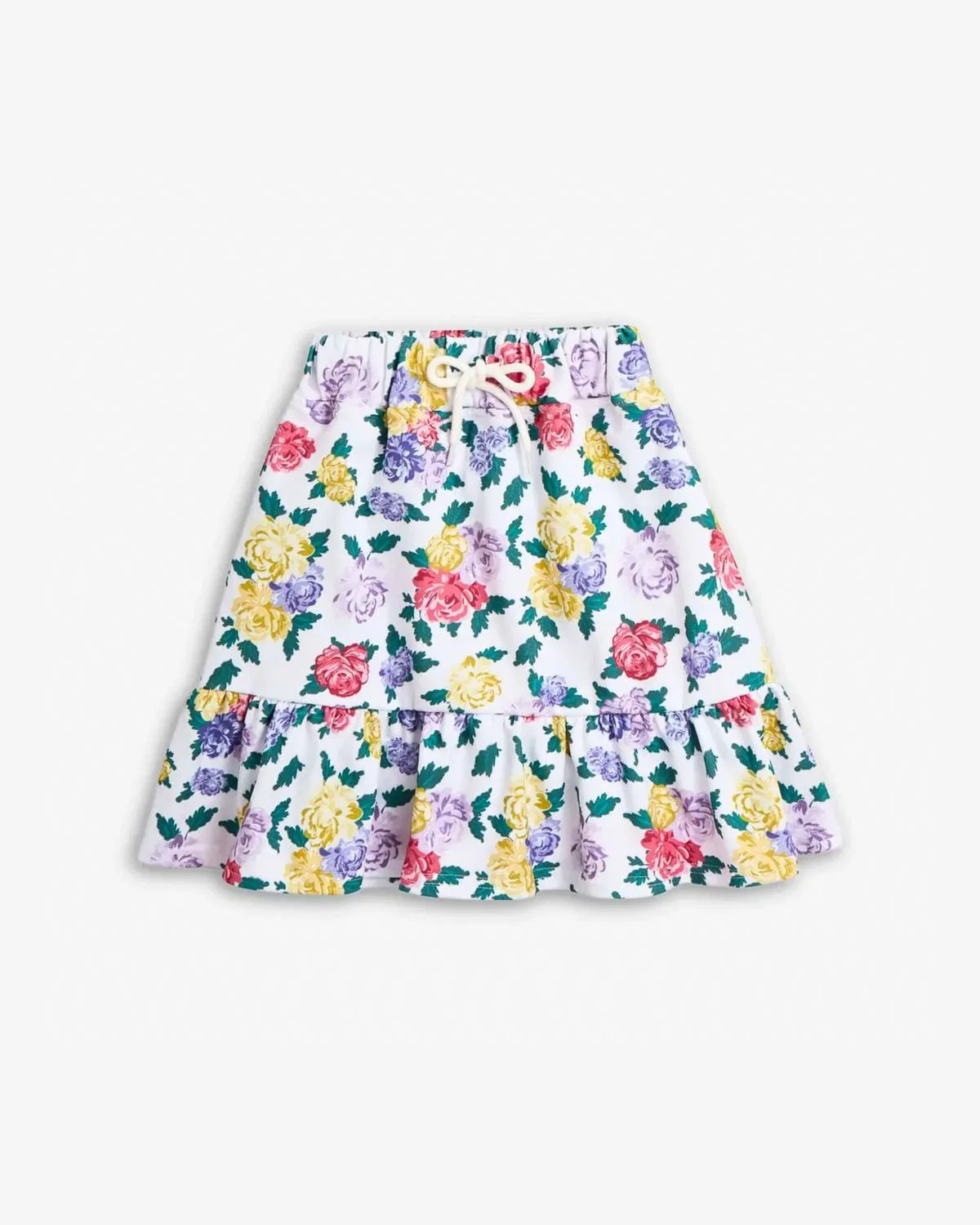 Детская юбка-шорты для девочек с цветочным принтом и завязками Floral Garden Flare Skort Appaman, мультиколор — фото 4