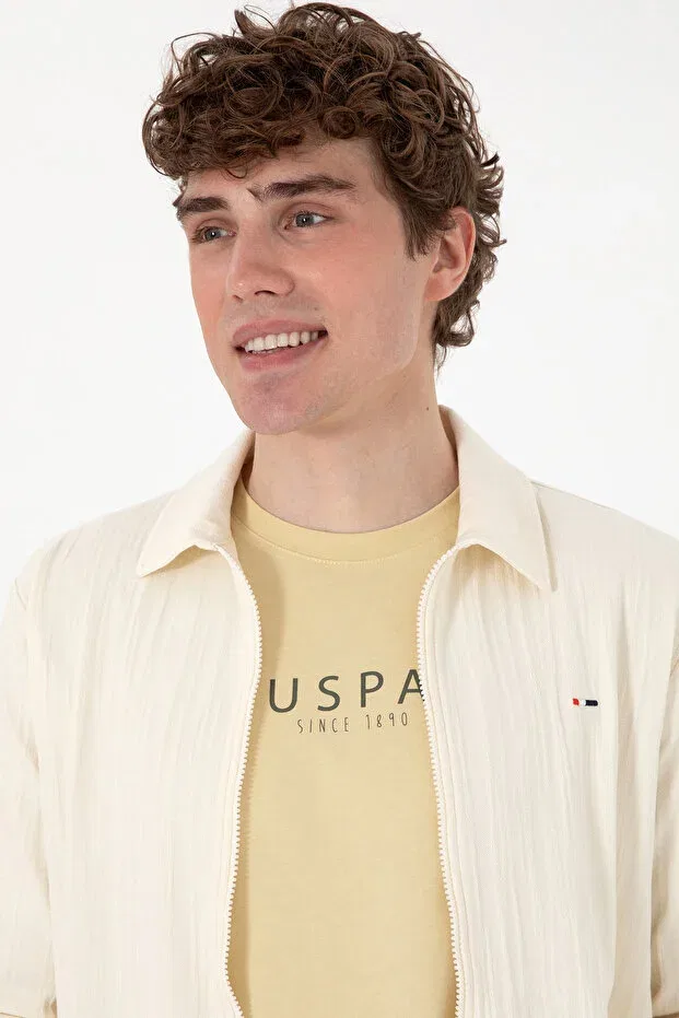 Мужской кардиган с длинным рукавом U.S. Polo Assn., Nude Color — фото 2