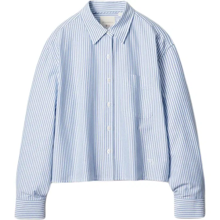 Женская рубашка с лацканами Royal Blue UNIQLO, 65 Royal Blue