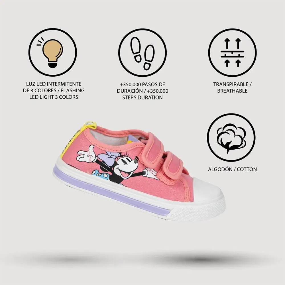 Детские кроссовки для девочек со светящейся подошвой Minnie Disney, Pink — фото 4