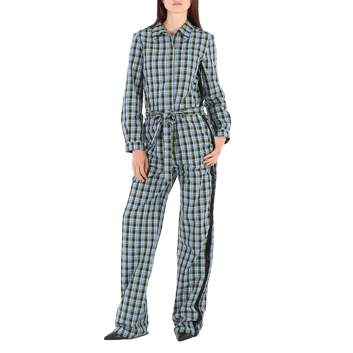 Комплект женский с комбинезоном Lampton Check Tie Waist Burberry, Azure Blue