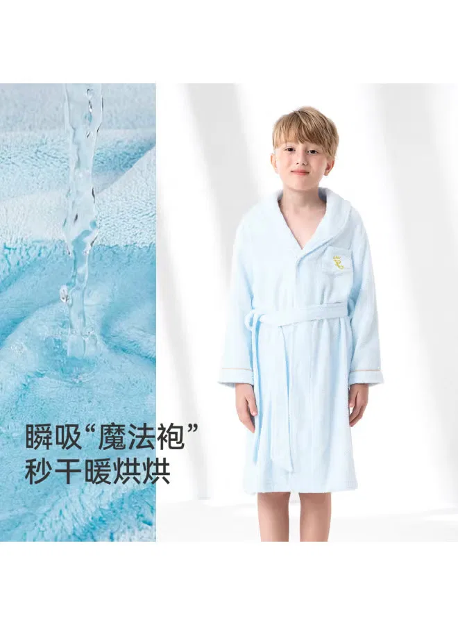 Халат с быстросохнущей тканью, модель Magic Robe, Long Time Companion, голубой — фото 2