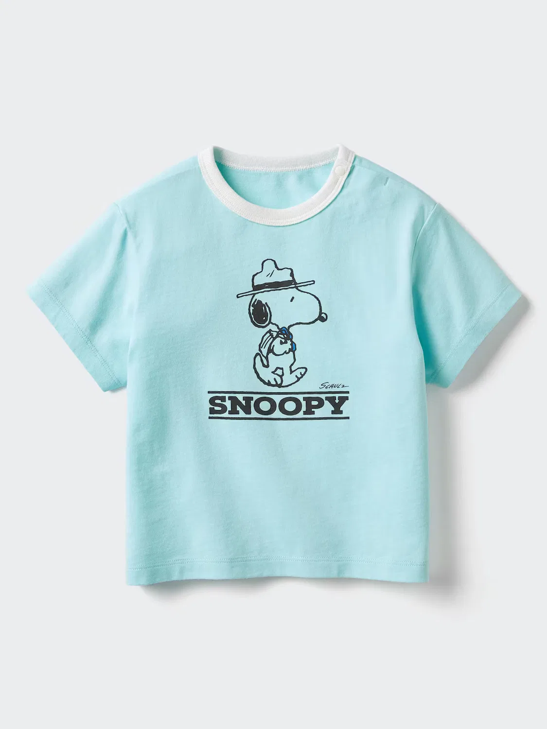 Футболка с коротким рукавом Uniqlo Peanuts, с графическим принтом, синий