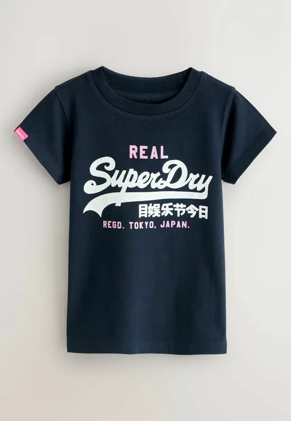 Футболка хлопковая Superdry & Co, белый/темно-синий — фото 2