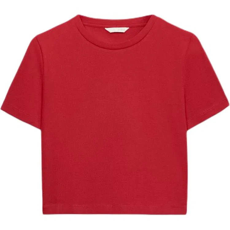 Женская футболка с круглым вырезом Red ZARA, Red