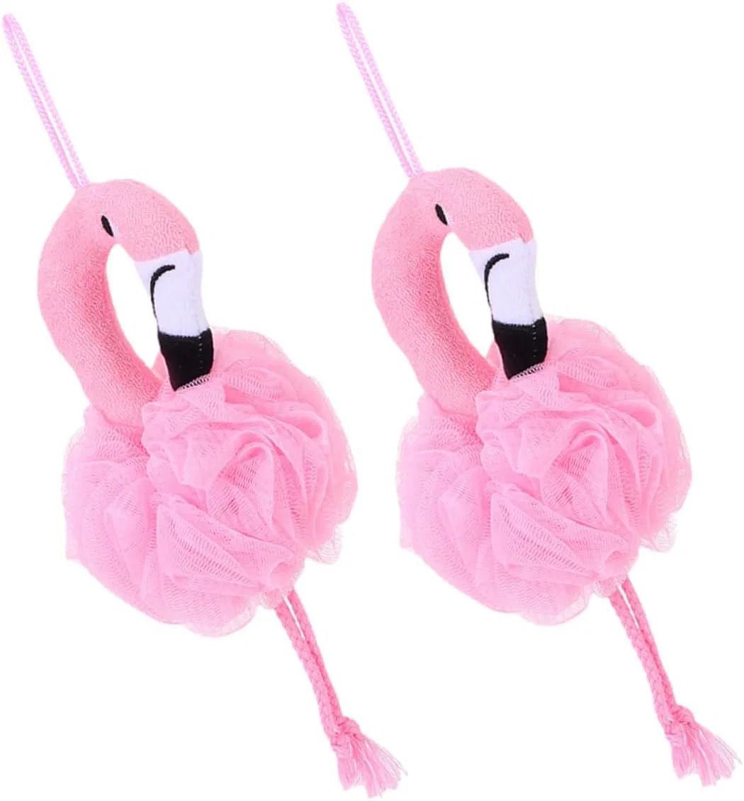 Мочалка для душа Flamingo, Healeved, набор 10 шт, 26x12x45 см, Розовый — фото 3