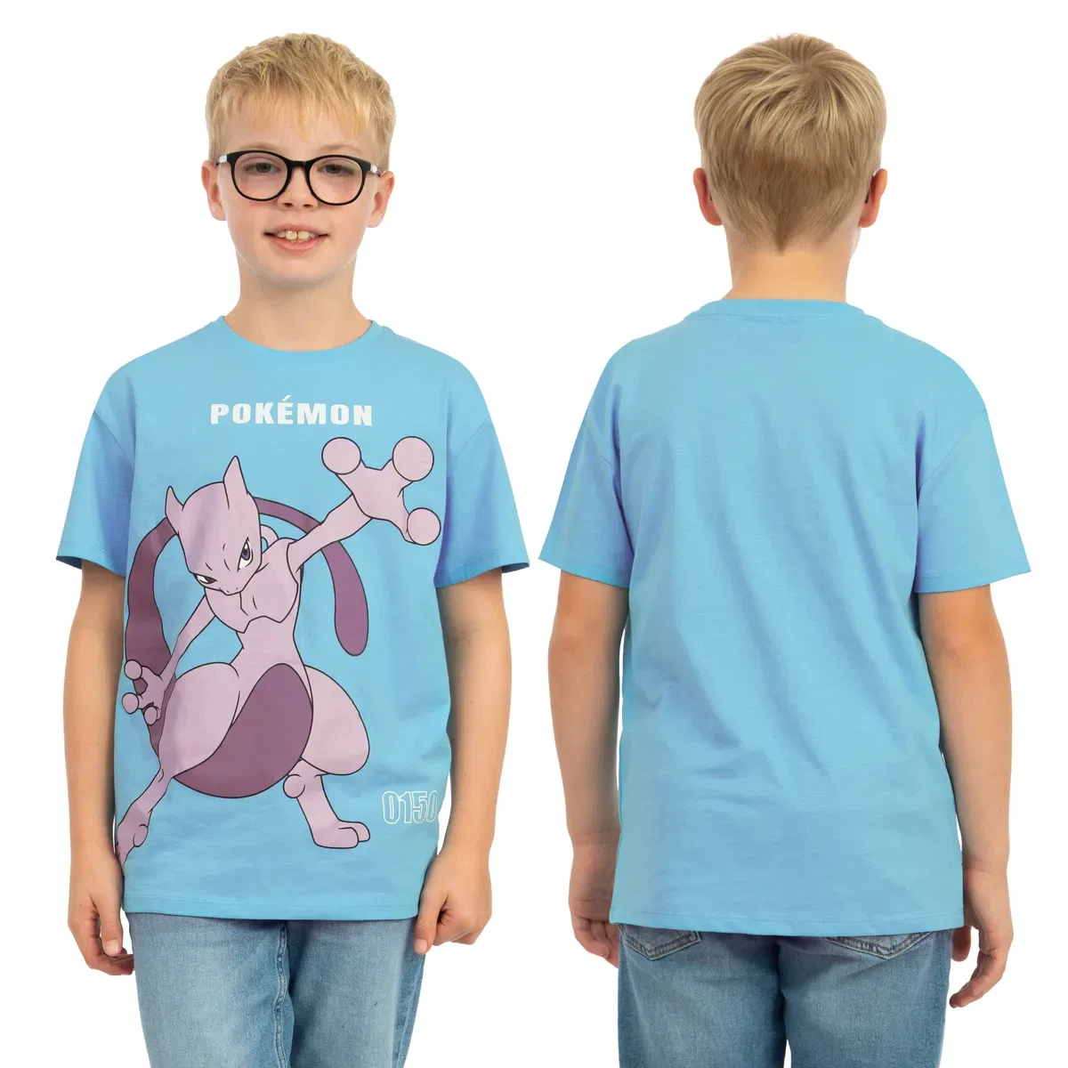 Комплект футболок с принтом Pikachu, Mewtwo, Raichu Pokemon, Multi — фото 3