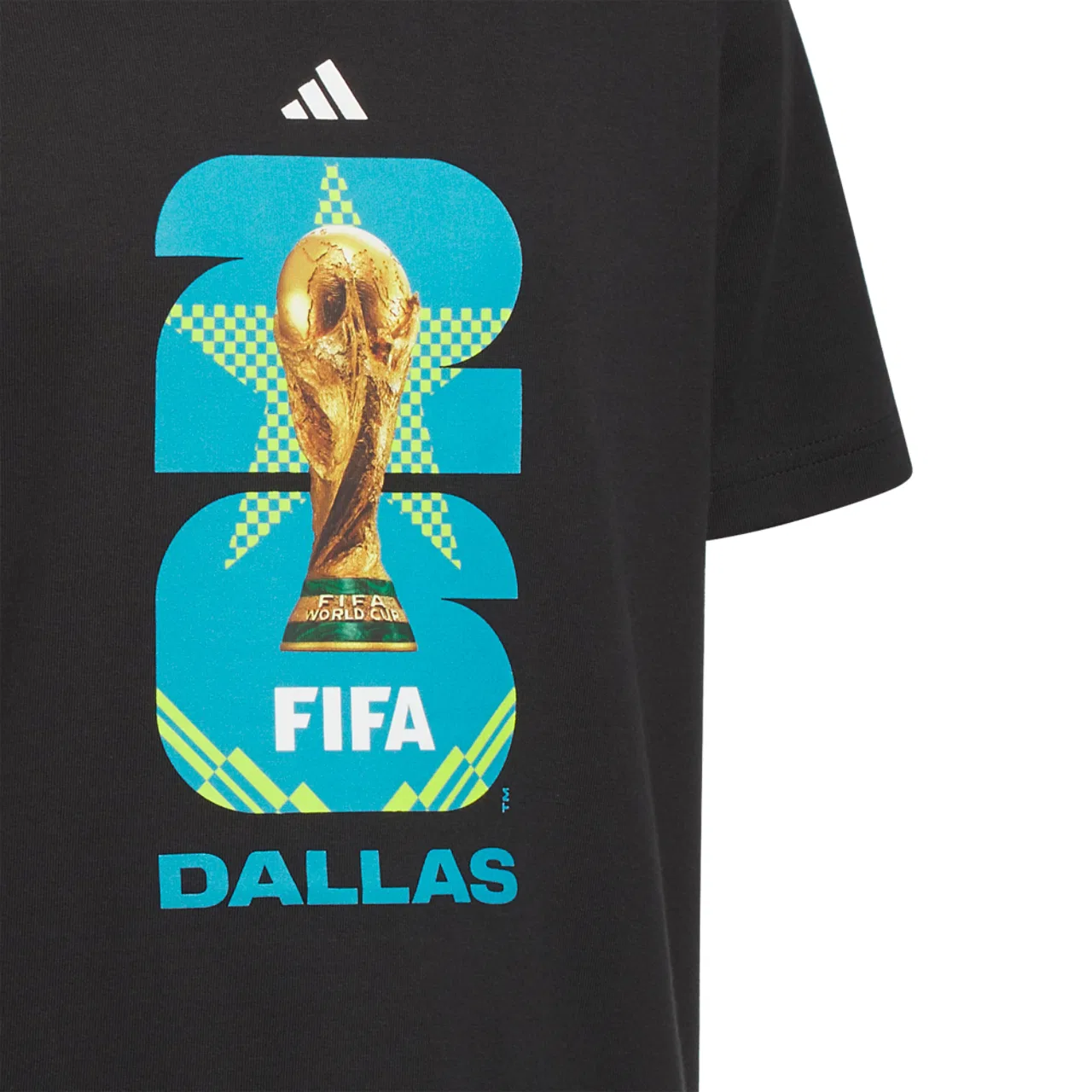 Футболка для мальчиков FIFA World Cup 26 Host City Dallas Adidas, черный — фото 2