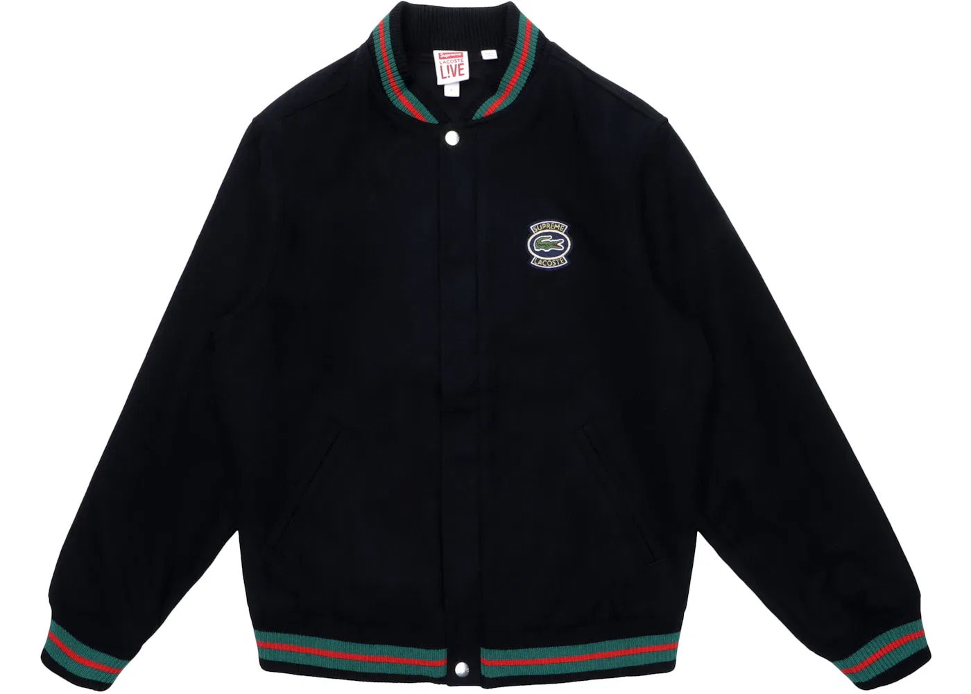 Мужская куртка-бомбер шерстяная Jacket Supreme, Black