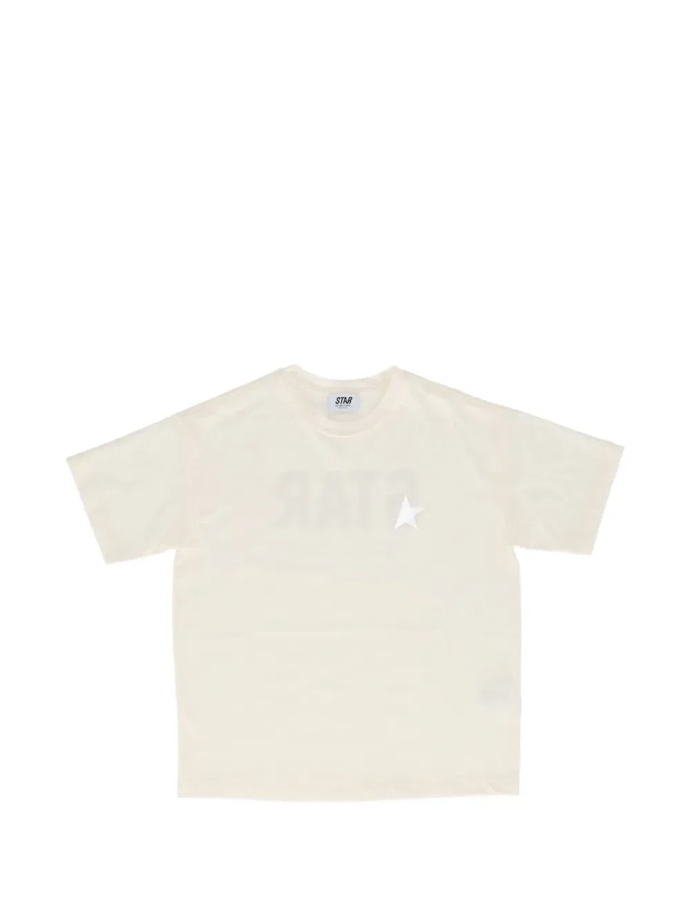 Футболка с логотипом звезды Golden Goose Kids, бежевый