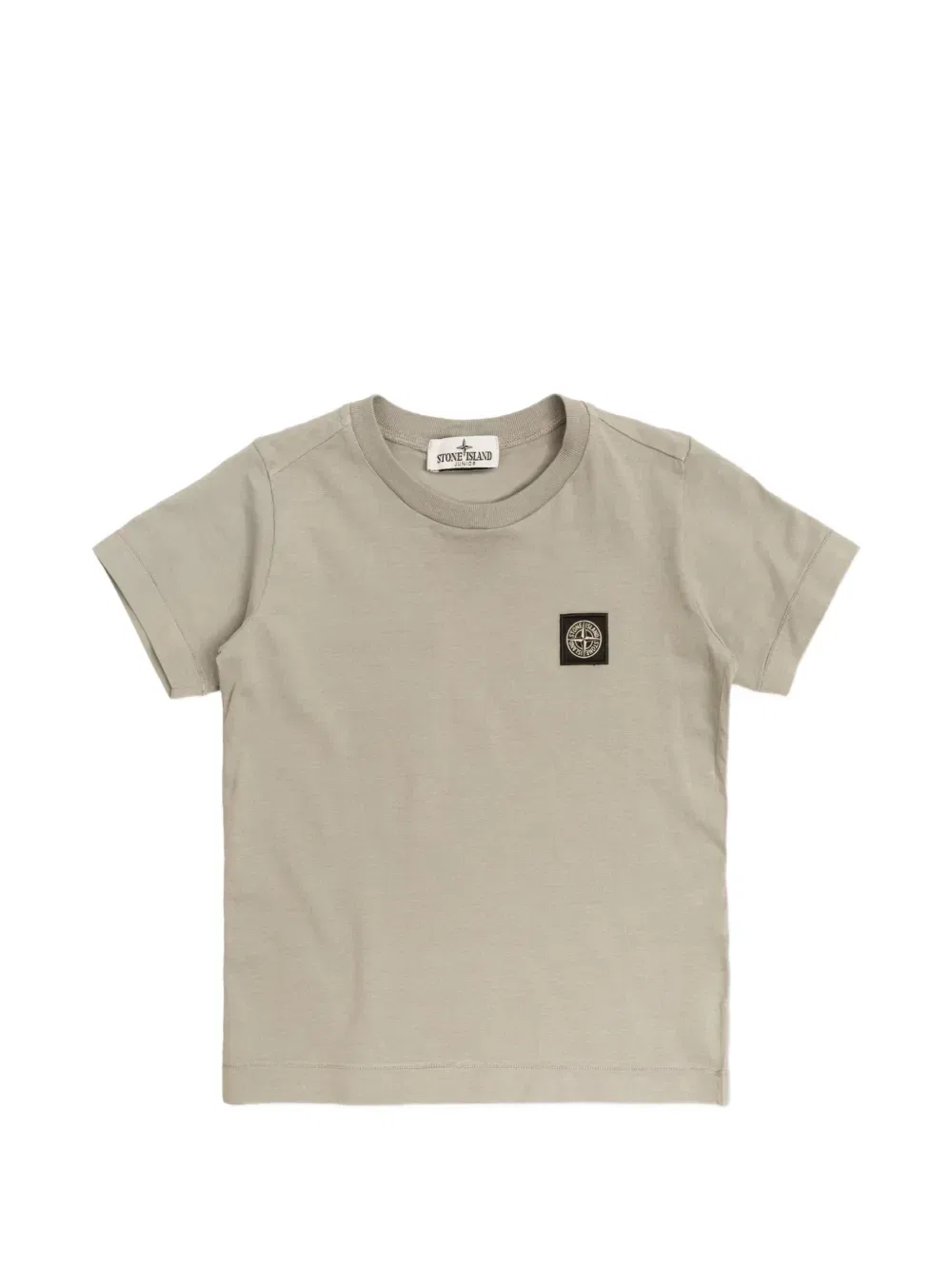 Футболка с логотипом-нашивкой Stone Island Junior, зеленый