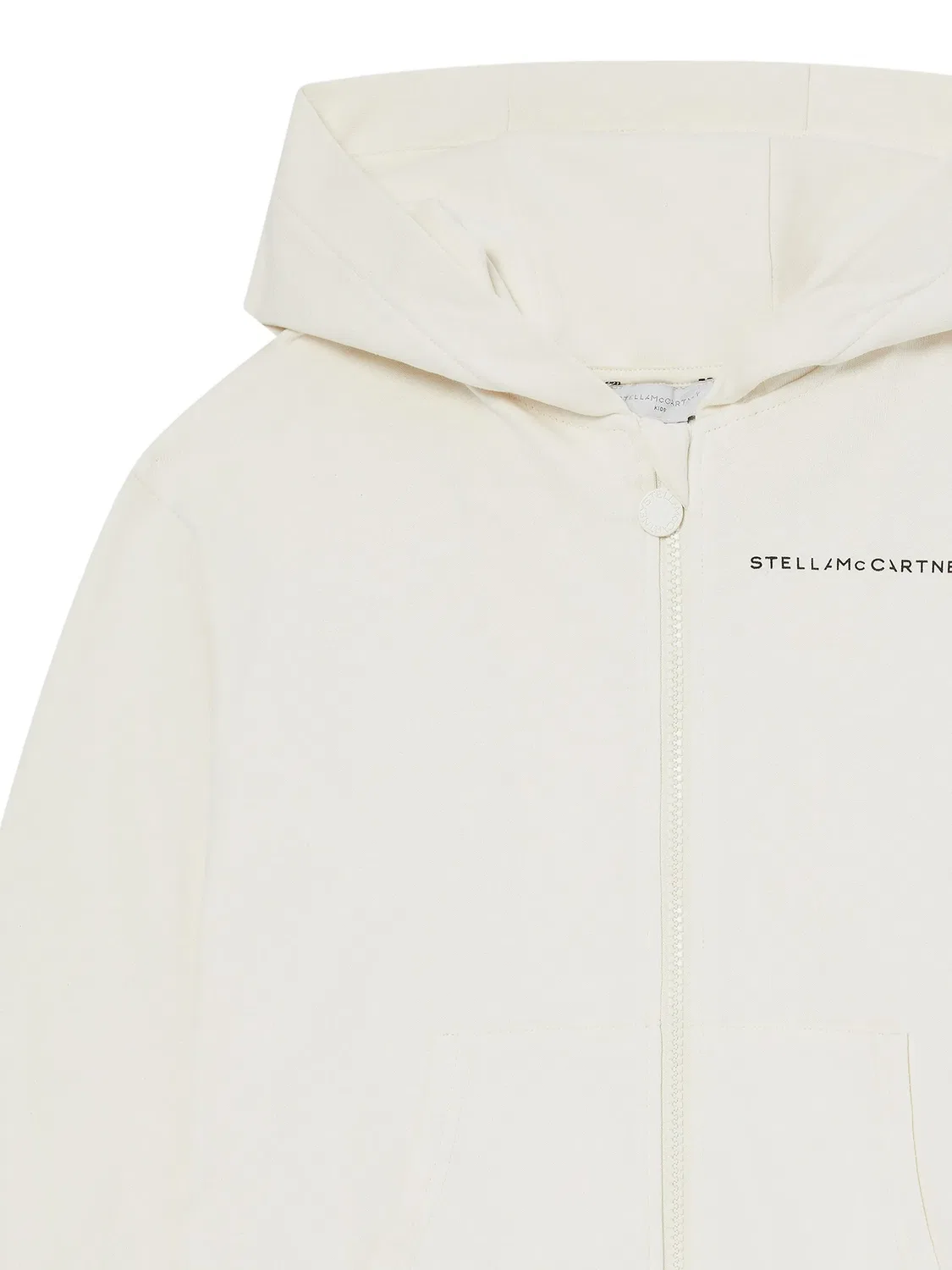 Худи на молнии из органического хлопка Stella McCartney, нейтральные — фото 2