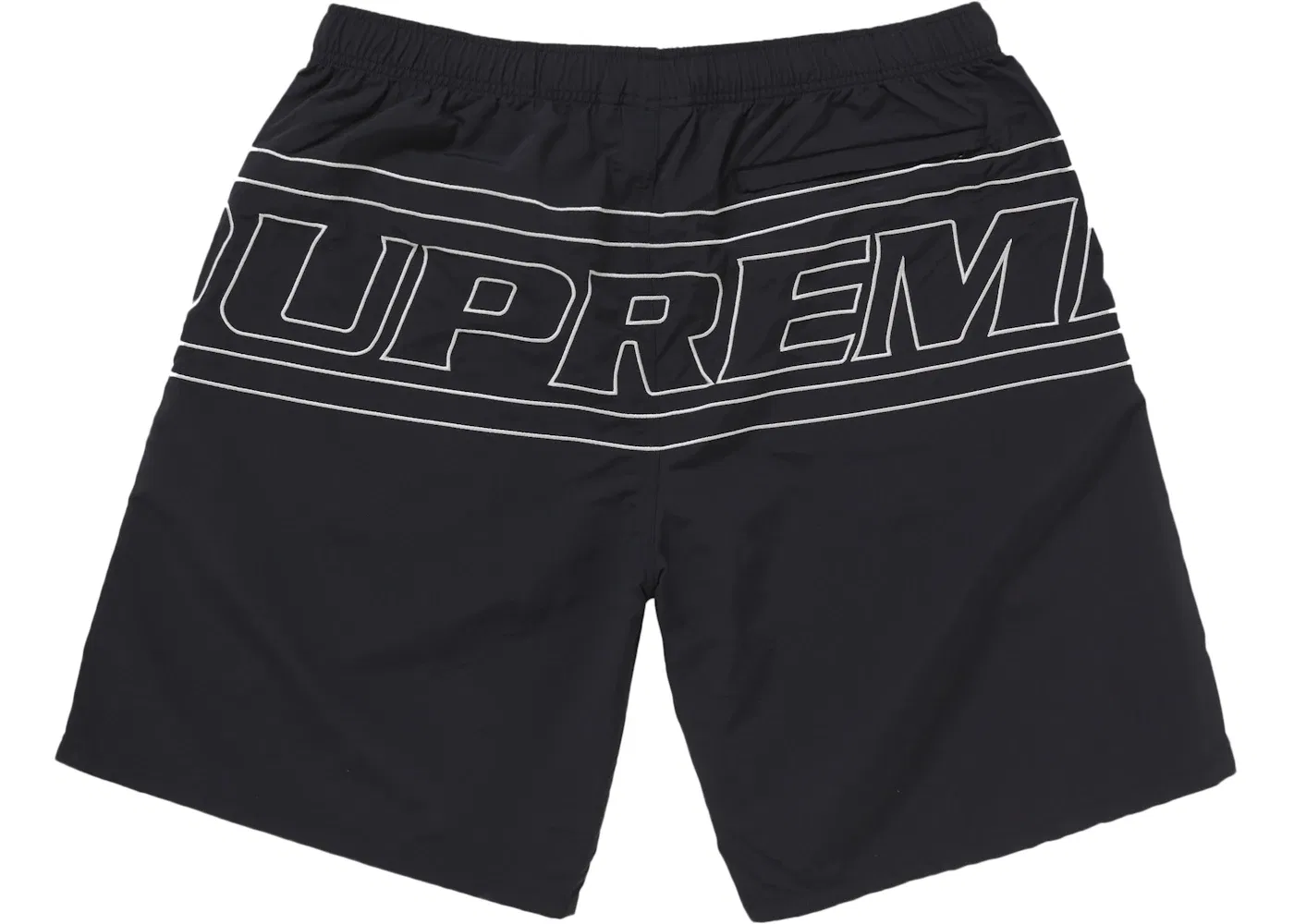 Мужские шорты с принтом Big Logo Supreme, Черный — фото 2