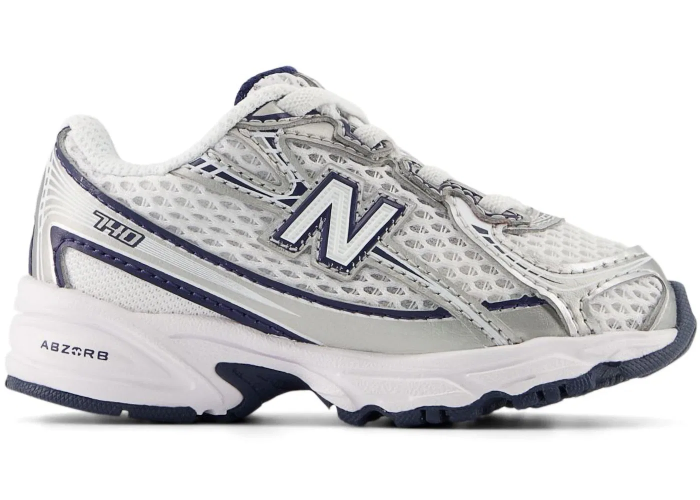 Детские кроссовки Lifestyle New Balance 740 Bungee Lace, White/Navy/Red/Gum