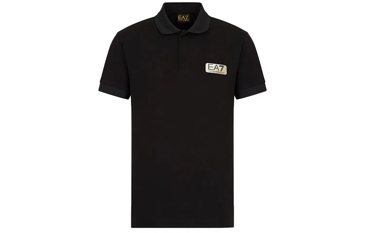 Поло EMPORIO ARMANI, прямая посадка, Black