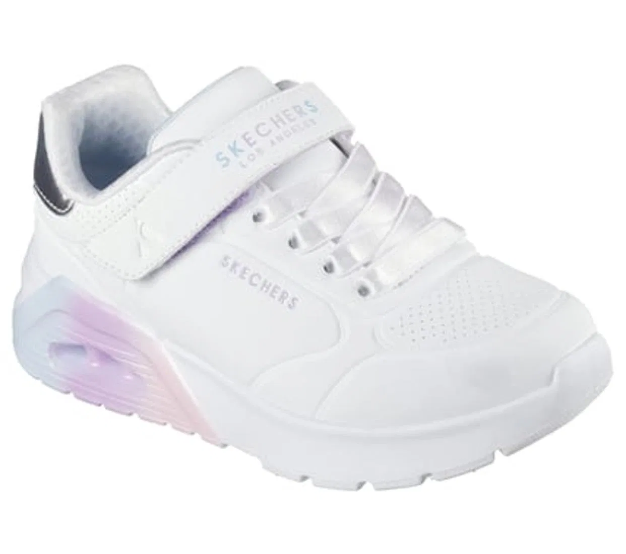 Детские кроссовки для девочек Skechers, White Synthetic Multi Trim