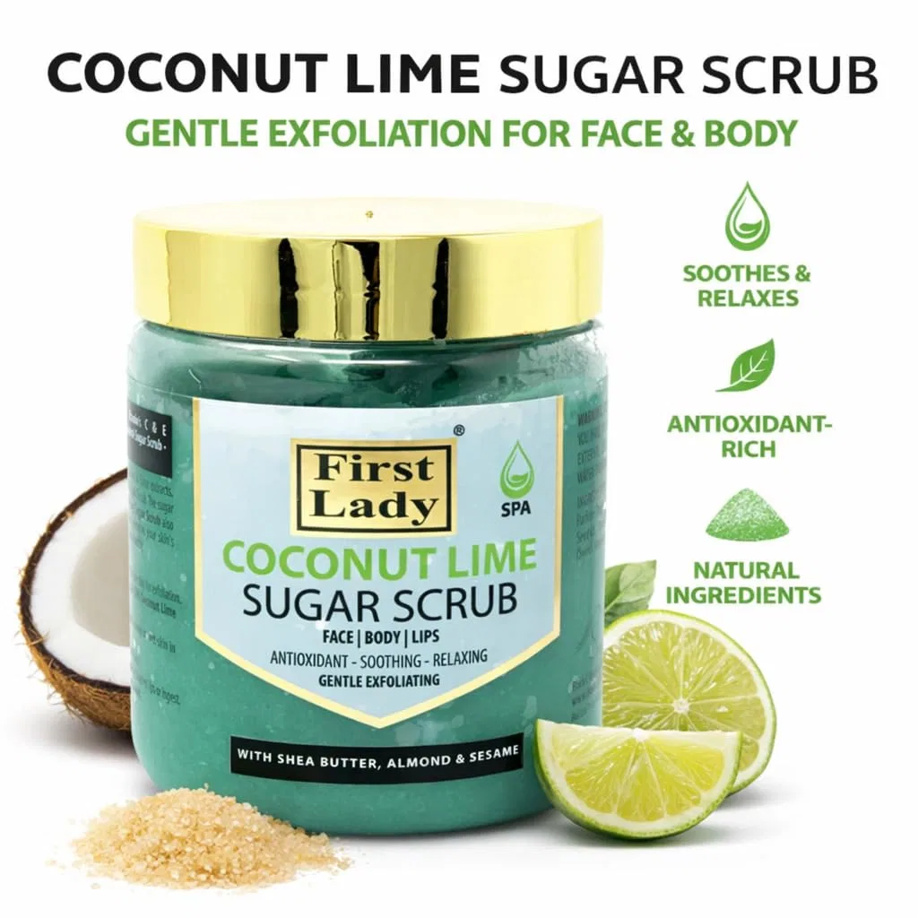Скраб для тела и лица Coconut Lime Sugar Scrub, FIRST LADY, 500 мл — фото 2