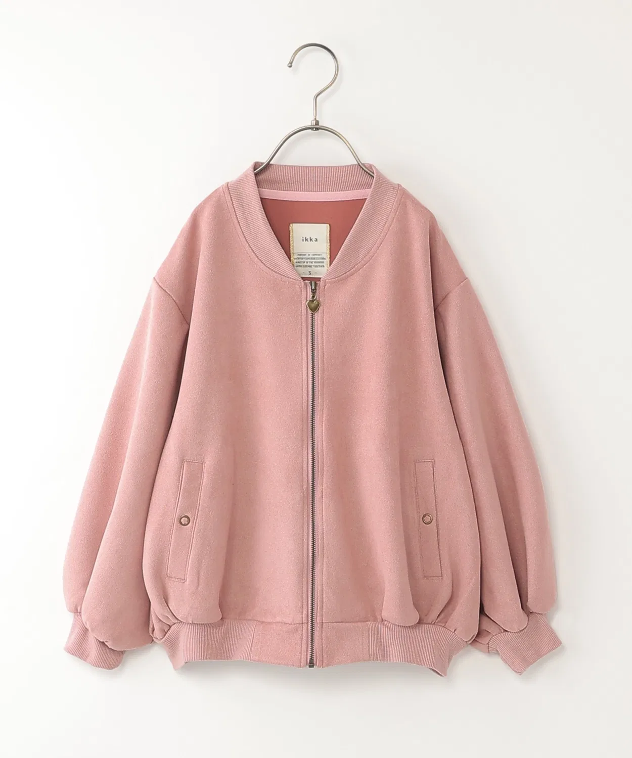 Детская куртка из искусственной замши с длинным рукавом модель, ikka, Pink