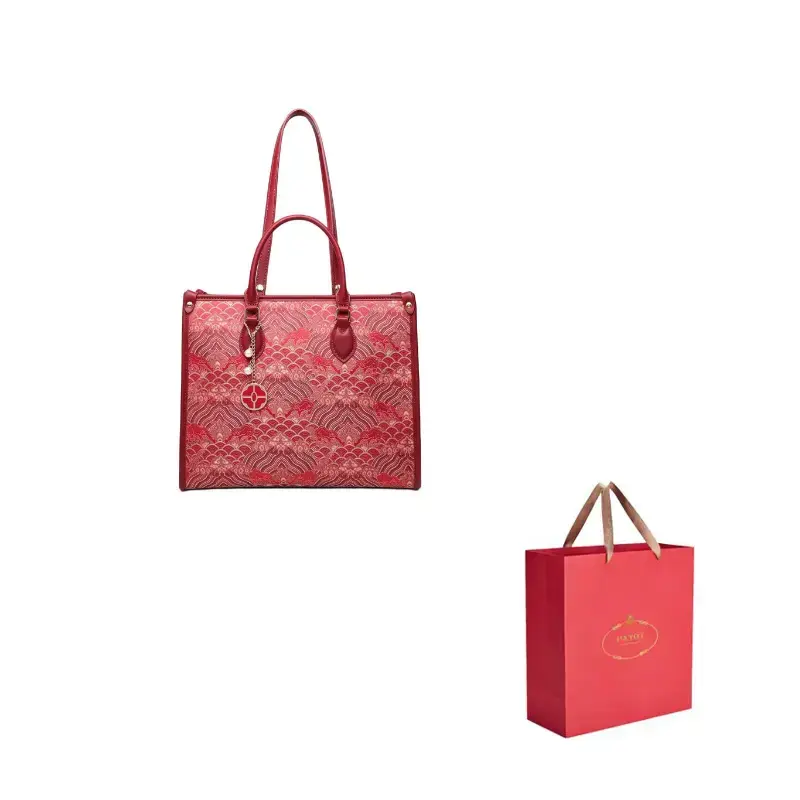 

PAYOT Сумка-тоут из искусственной кожи через плечо женская праздничный красный